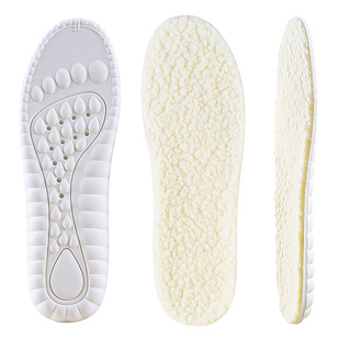 秋冬羊毛绒保暖鞋垫女新款冬季乳胶加绒加厚不掉毛踩屎感防寒男鞋