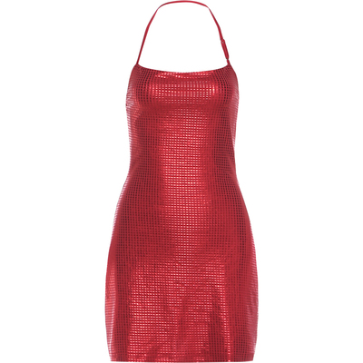 闪闪亮片设计性感修身吊带连衣裙