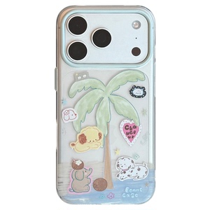 Seaside Cartoon Summer Fresh Soft Shockproof Phone Case 适用 iPhone 17 Pro Max 16 Pro 15 14