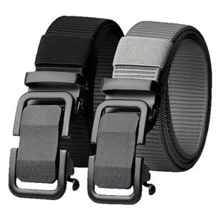 男士自动扣腰带潮流百搭免打孔男款皮带军训牛仔裤编织裤腰带耐用