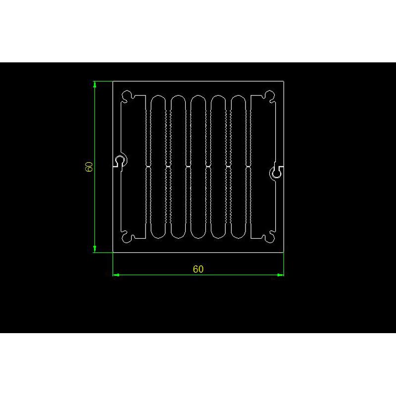 加厚 优质大功率铝型材散热片100*60*60厚料嵌入式降温密齿散热器