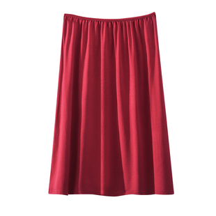 冰丝半裙内衬红色莫代尔半身裙内搭防透薄凉感