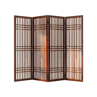 屏风隔断客厅玄关实木隔断栏栅新中式日式简易装饰镂空入户门遮挡