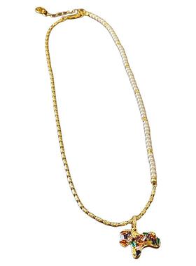 古里雅彩色小马珍珠项链高级感