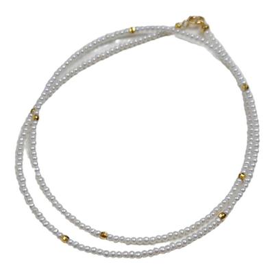 甄奢极细50cm小珍珠项链挂坠链