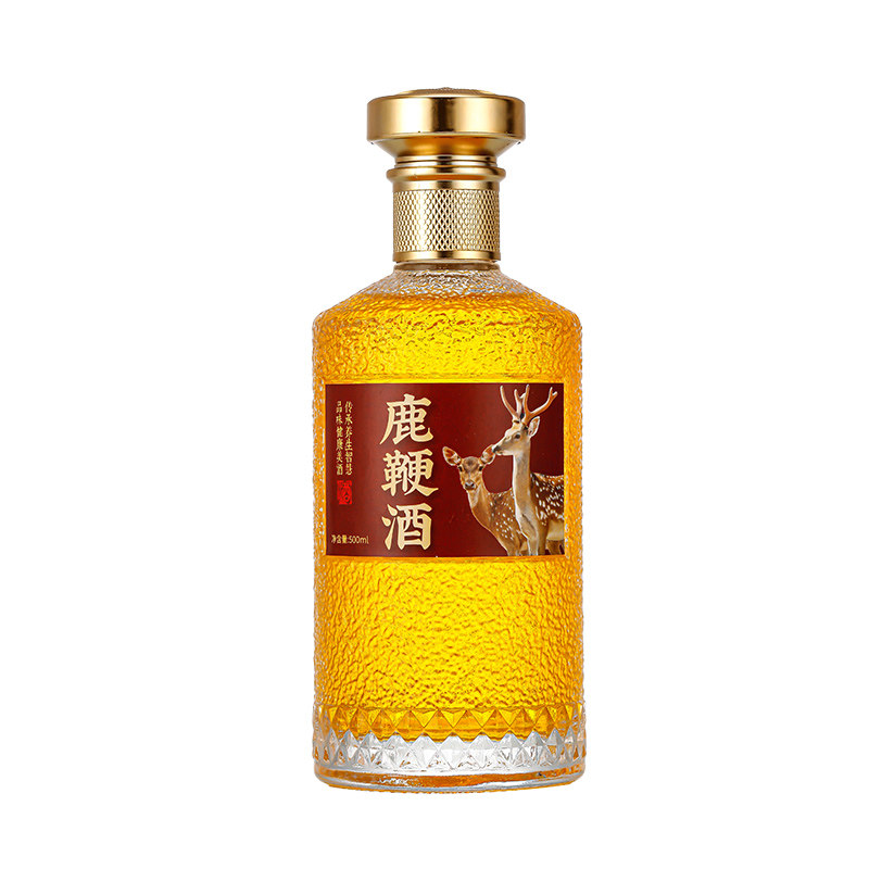 定制养生酒瓶一斤装泡药酒空瓶500ml毫升高档玻璃鹿茸鹿血鞭包装