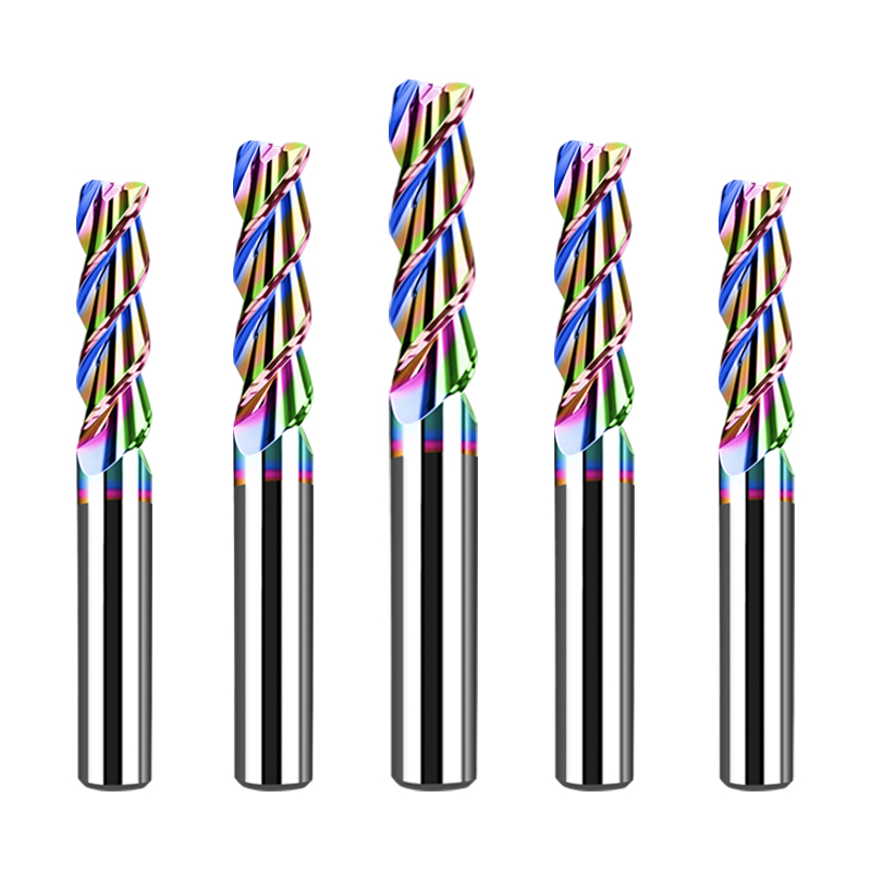 七彩铝用圆鼻刀钨钢三刃铣刀高光R角铝合金数控加工硬质合金铣刀