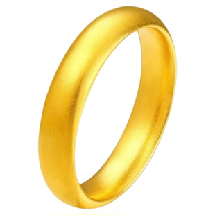 水贝黄金金包银泥鳅背戒指古法实心素圈指环送女友情侣对戒礼物