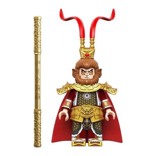 潮奇趣封神三国水浒传红楼梦西游记诗人坐骑拼装积木小人仔玩具