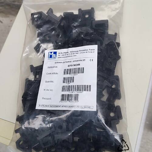 MTR线缆固定件，EF9 NOIR，黑色，法国，全询价