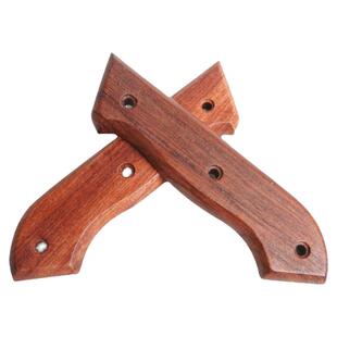 花梨木菜刀把 家用旧菜刀替换刀柄2片夹柄切片刀实木把送铆钉款15