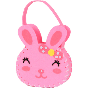 六一节儿童缝缝乐手工diy材料包包幼儿园不织布手提包创意玩具