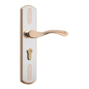 家用房门锁室内卧室通用型木门锁免打孔可调节静音老式门把手换锁