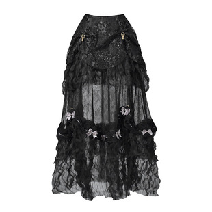 血液供给原创◆爱神的魔盒 巴斯尔法式氛围感哥特长款拖尾半身裙