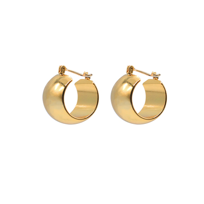 RECYCLE立体宽面C形耳环