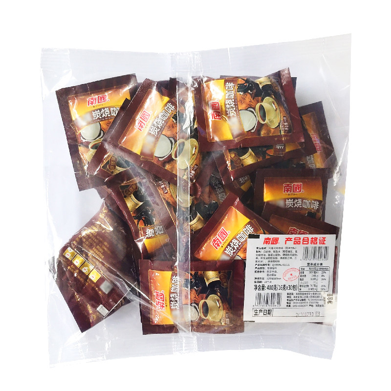南国炭烧咖啡30小包散装正宗海南特产速溶三合一咖啡粉提神