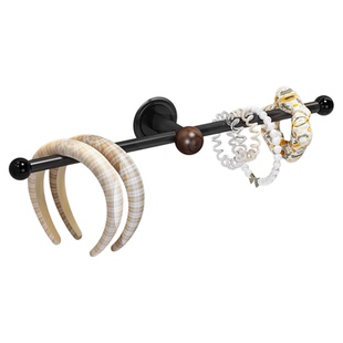 胡桃木发圈收纳神器上墙挂钩免打孔卫生间头绳皮筋发箍发饰壁挂架