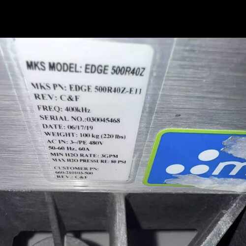 MKS射频电源 EDGE 500R40Z-E11-议价