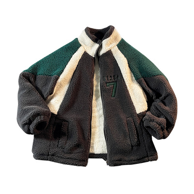 壹贝优男童羊羔绒毛毛衣外套