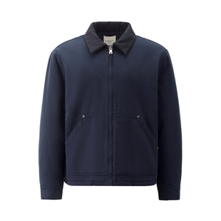 设计师款佐丹奴棉服夹克男装纯棉巴恩风撞色翻领棉衣外套18075818