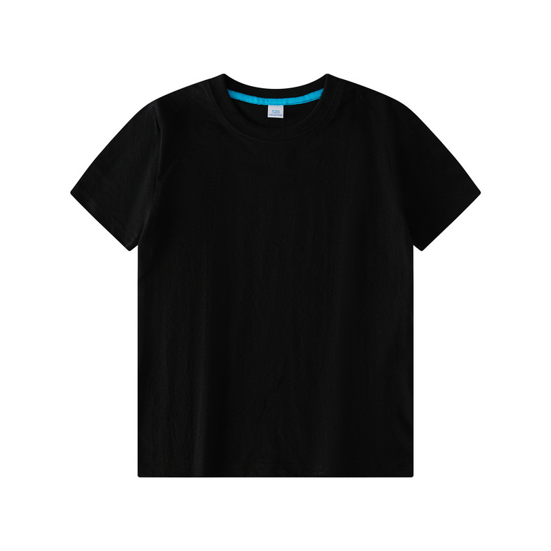青少年儿童糖果纯色纯棉短袖t恤彩色亲子装幼儿园服学生班服定制
