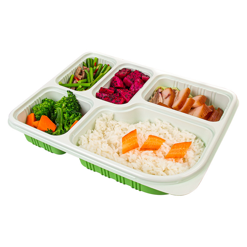 五格餐盒一次性分格打包盒三格四格饭盒分隔六格食品级可微波团餐