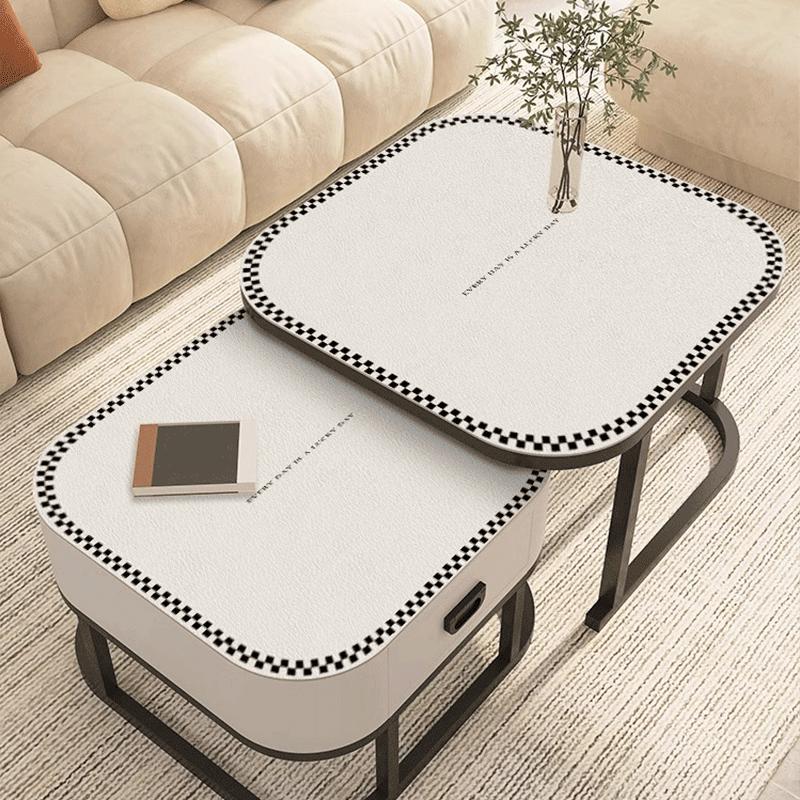 轻奢高级感正方形客厅沙发茶几桌垫防水防烫防滑八方桌桌布小台布