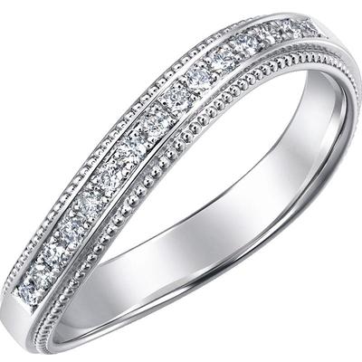 周生生PROMESSA小皇冠系列Pt950铂金排钻花环冠冕戒指94704R