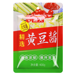 海天精选黄豆酱400g家用炒菜拌面下饭酱豆瓣酱调味酱烹饪点蘸酱料