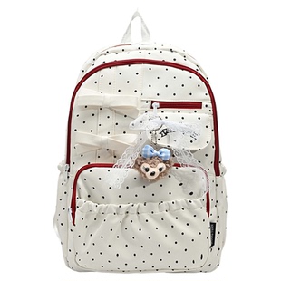 YZ原创可爱波点设计背包小清新甜美少女心双肩包初高中生校园书包