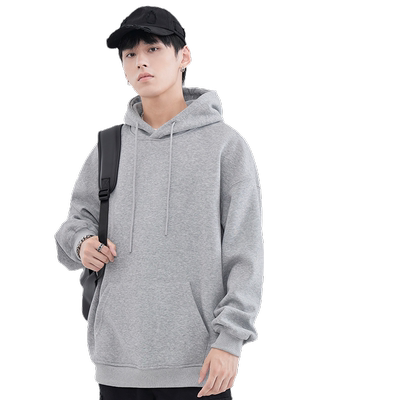 HomePanda浅灰色连帽卫衣男