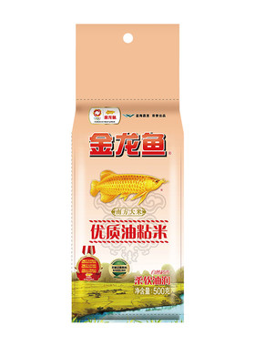 金龙鱼优质油粘米500g/袋  优质大米真空包装南方大米