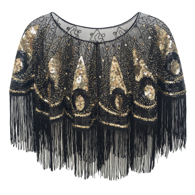 春夏秋冬流苏1920S复古亮片披肩