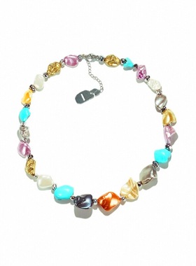 GetEmON原创高级感多巴胺小众度假巴洛克珍珠嘻哈潮男女锁骨项链