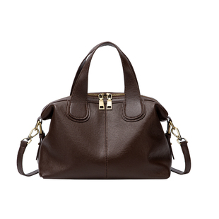 真皮手提包包女士2025新款秋冬植鞣皮大容量波士顿包高级感斜挎包