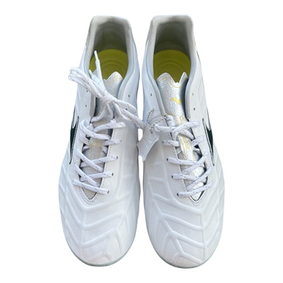 美津浓专柜MIZUNO新款REBULA袋鼠皮次顶AG人工草坪男白短钉足球鞋