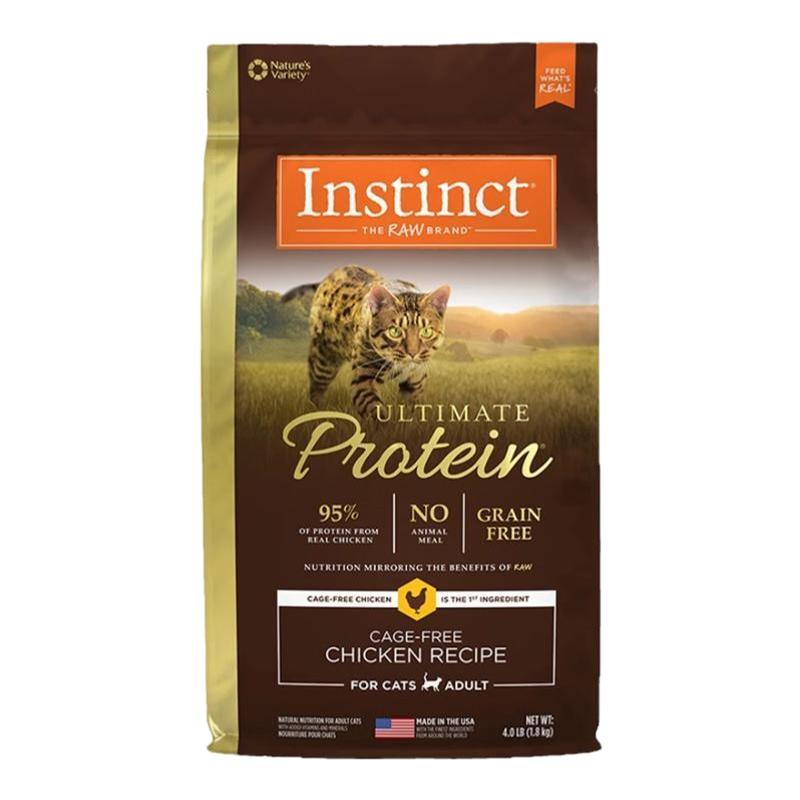 Instinct天然百利美国进口无谷鸡猫粮冻干双拼生鲜鸡高蛋白全猫粮