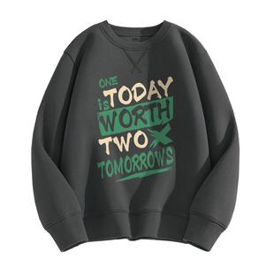 班尼路卫衣男秋款oversize大码长袖打底衫男生春秋重磅无帽外套A