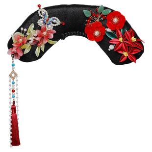 可爱女童古装假发清朝满族发型儿童格格旗头宫廷造型假发头饰百搭