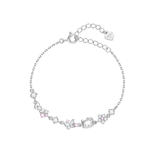 潮色绘xHellokitty纯银手链女生高级礼品盒送女友女神节生日礼物