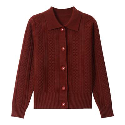 100%纯羊毛开衫女2025新款