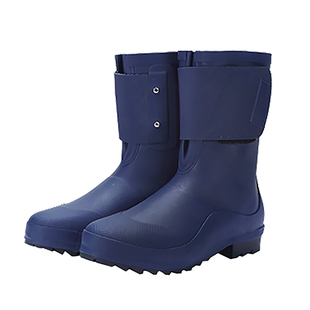 时尚男雨鞋中短筒钓鱼套鞋 防水防滑 天然橡胶 宽松粘扣加肥套鞋