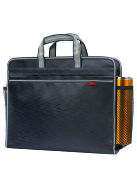 牛津布竖款文件袋定制两侧带网兜