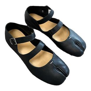 【双子座】2025春新款猪蹄tabi分趾鞋女浅口双带玛丽珍芭蕾舞单鞋