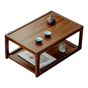 胡桃木飘窗炕桌实木家用榻榻米小桌子客厅卧室矮桌沙发隔断泡茶桌