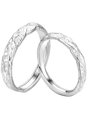 中国黄金珍尚银纯银戒指小众设计