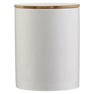 陶瓷茶叶密封罐奶粉储物咖啡豆瓶防潮避光圆形日式家用调料盒白色