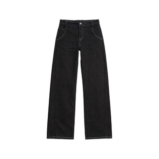 JCAESAR WOMEN 弹力直筒原牛 精选优质棉 复古水洗挺阔直筒牛仔裤