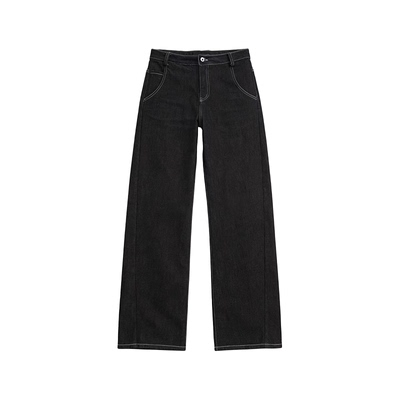 JCAESAR WOMEN 弹力直筒原牛 精选优质棉 复古水洗挺阔直筒牛仔裤