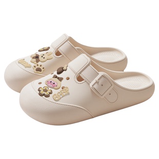 利达妮洞洞鞋女款2026新款上班防滑防臭懒人一脚蹬包头拖鞋外穿夏